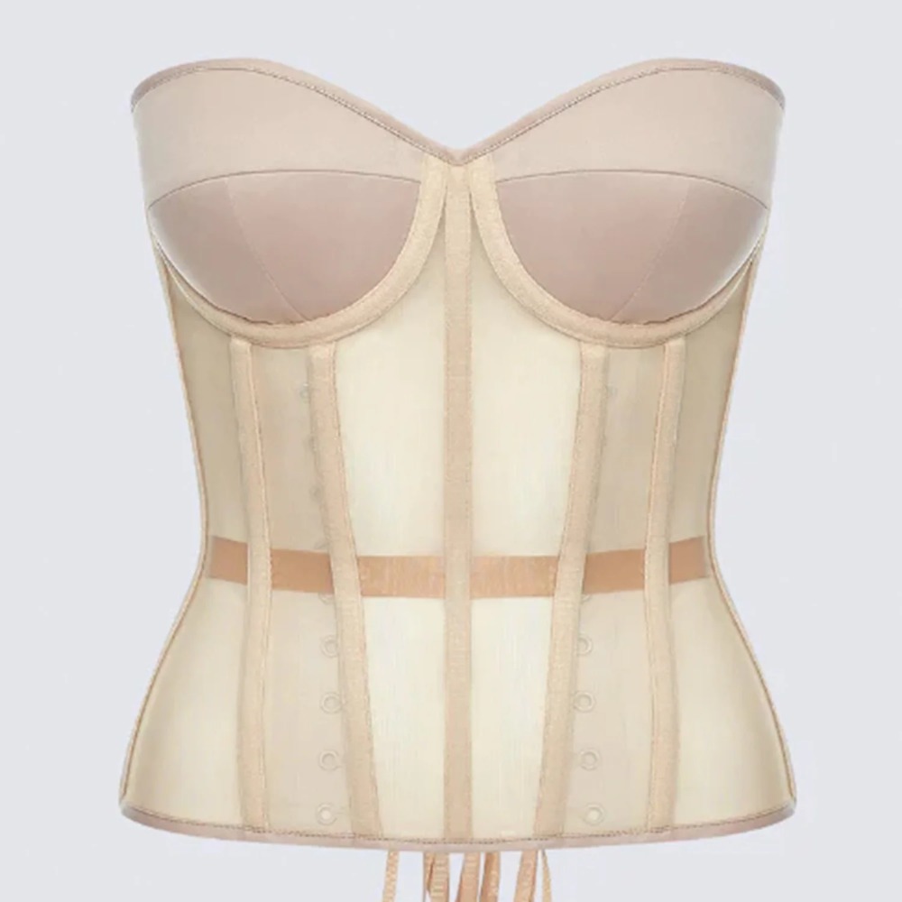 Boning Corset Steel - Corsetto da donna Bustier Top Reggiseno